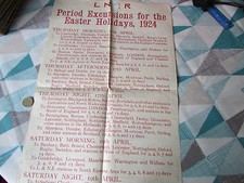 LNER  Easter Period  April  1924   Period Excursions  Original RAILWAY  Poster