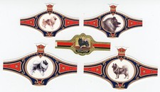 KEESHOND 1980's COLLECTABLE DOG BANDS & DUTCH CIGAR BAND