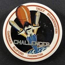 Vintage NASA STS-8 Challenger Truly Brandenstein Gardner Bluford Thornton Badge
