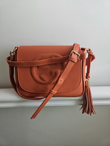 Ladies orange shoulder bag - ladies,