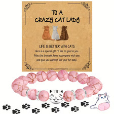 Cat 8mm Natural Stone Bracelet