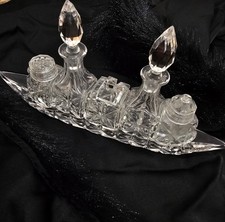 RARE Vintage Cut Crystal Cruet