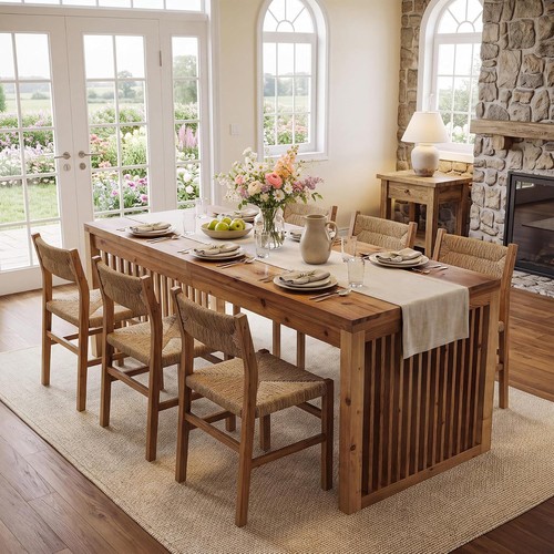 Solid wood dining table - wood,