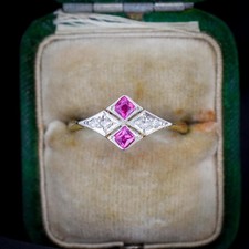 Art Deco Ruby and Diamond 18ct