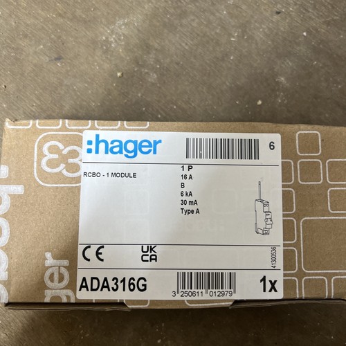 Hager rcbo adb416u - hager, 16a