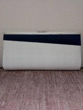 Clutch Bag Navy and Cream