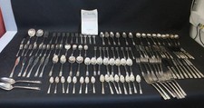 4.3kg Vtg ONEIDA Community 'Hampton Court' Silver Plated CUTLERY SET - M31