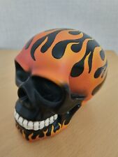 Flame Skull Ornament Figurine Summit Collection 6" x 4" x 4.5"