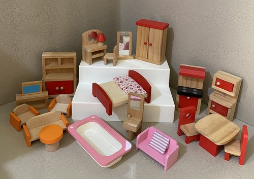 Wooden doll house furniture - doll,