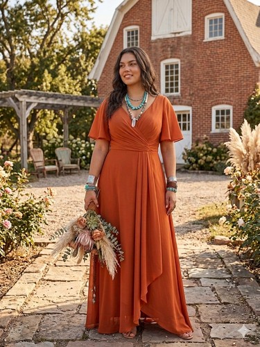 Boho rust burnt orange - rust,