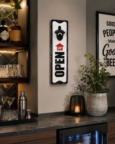 Wall mounted bottle opener - wall,
