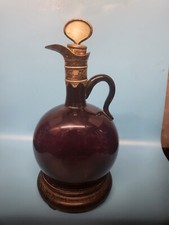 Early George III 18th century amethyst flagon with Original Mo pearl rum stopper