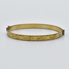 Patent 9ct Rolled Gold Bangle Bracelet Pat 1167637 Hinged