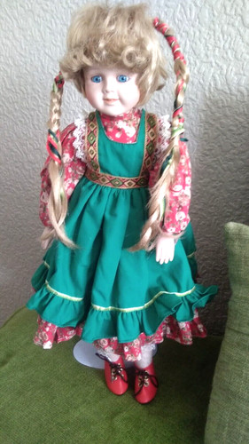 Porcelain doll stand - porcelain,