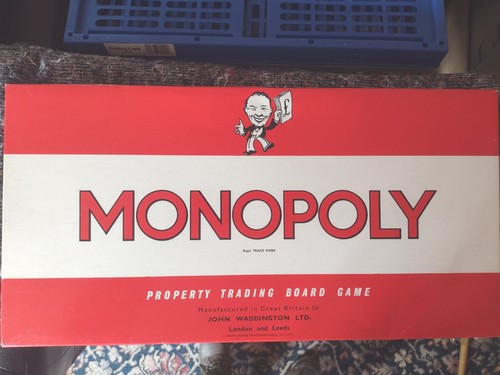 Monopoly board game 1960s - board,