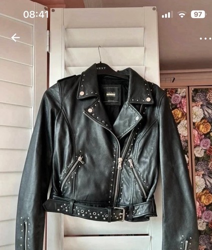 Zara genuine leather biker - genuine,