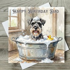 Schnauzer Birthday Card Large