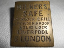 Vintage MILNERS BRASS SAFE