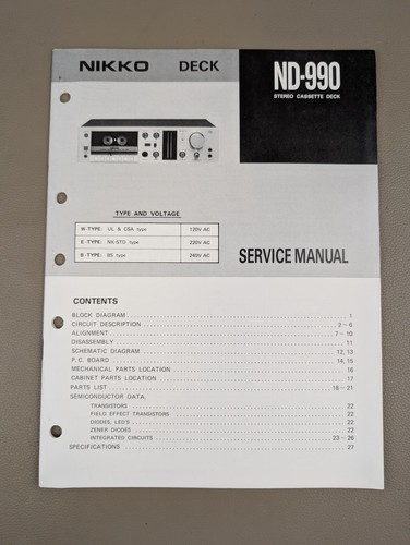 Nikko 990 stereo cassette - nikko,