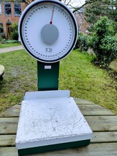 Vintage industrial platform weighing scales 5 -50kg german made floor standing