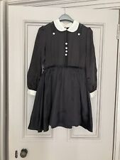 T.ba Spanish designer gorgeous silk dress - black /ecru size 8/10 (M)hardly worn