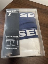 Mens Diesel Boxer Trunk White