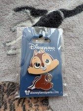 Disneyland Paris Disney Chip N Dale Big Head Cutie Authentic Trading Pin New