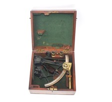 Sextant and case, smaller than normal size – George Whitbread.