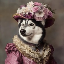Siberian Husky with a