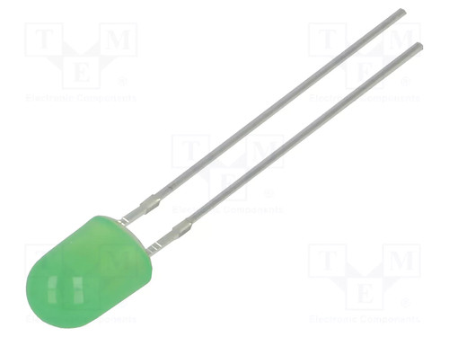Green 1x4 3mm oval - 5.1x4.3mm,