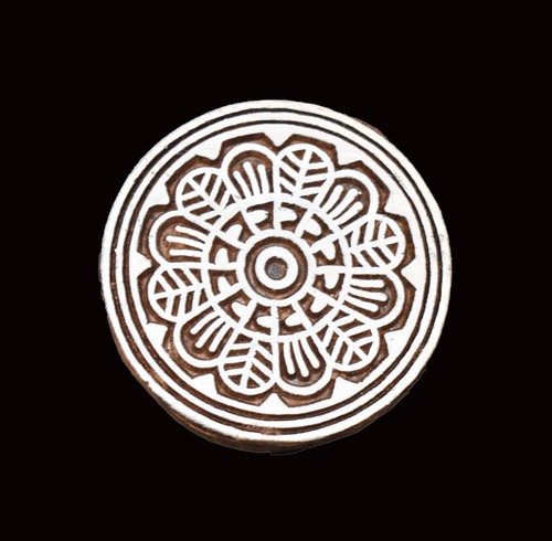 Indian wood printing block - wood,
