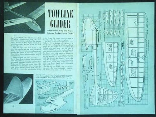 Towline glider wingspan - towline, 36"