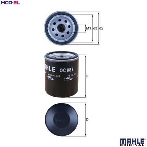 Oil filter 981 for - filter, oc