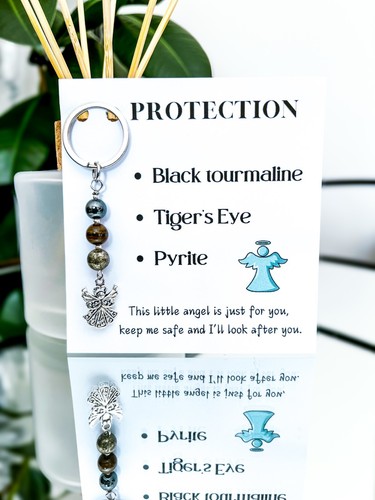 Protection crystal keyring - protection,