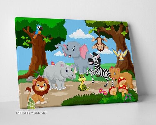 Safari jungle animals canvas - safari,