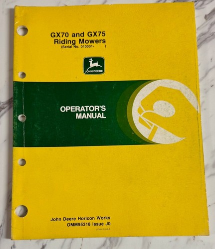John deere gx70 - john, gx75