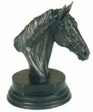 Horse Head Sculpture On Plinth (Small)