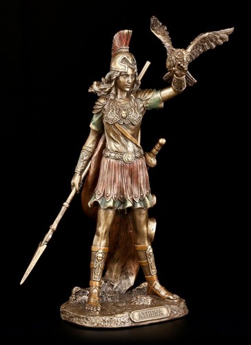 Athena figure with spear - figure, and