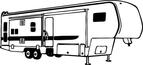 Camping 5th wheel camper - camping, rv