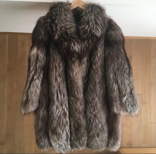 Saga fox fur coat brown - saga, superb