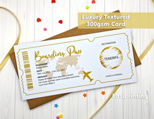 Boarding Pass Scratch Card, Personalised Scratch To Reveal Plane Ticket Surprise