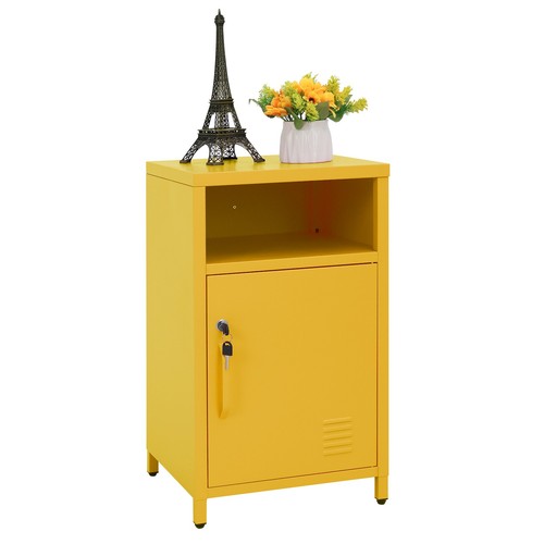 Lockable metal bedside - lockable,
