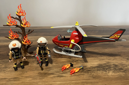 Playmobil fire helicopter city - fire,