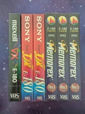 6 x VHS Tapes Sony Memorex