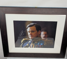 COLIN FIRTH Personally HAND SIGNED Autograph PHOTO THE KING'S SPEECH Framed