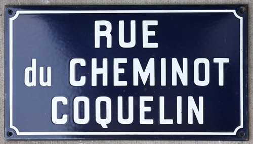 Old french enamel street sign - french,