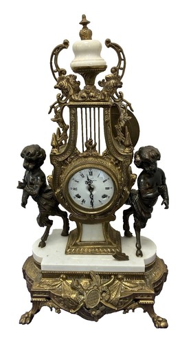 Mantel clock ornate mid c20 - clock,