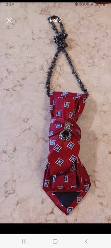 Handcrafted necktie necklace - necktie,