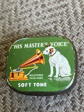 Vintage Original His Masters Voice Gramophone Soft Tone Needles & Tin 
