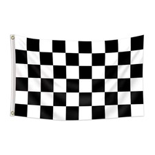 Black white check chequered - white,